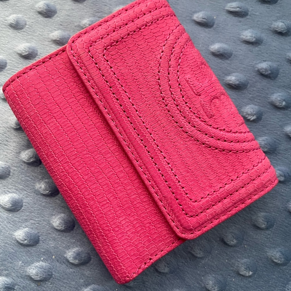 Tory Burch Bifold Wallet Suede Croc